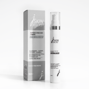 Firming eye cream with peptides, niacinamide, retinol, caffeine, and vitamin C